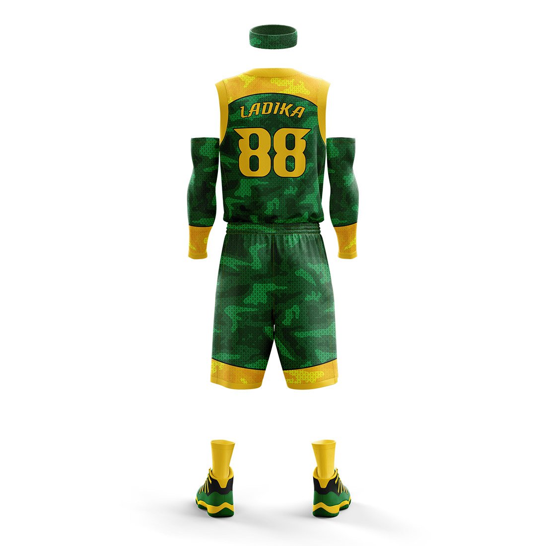 Green & Yellow Basketball Uniform – Custom Elite Team Set - Image 3