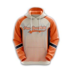 Orange & beige Custom Sublimated Hoodie