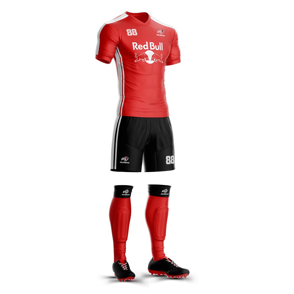 Red & Black Soccer Jersey & Short - Image 3