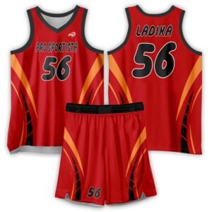 Red & Black Basketball Uniform – Fierce Arena Edition