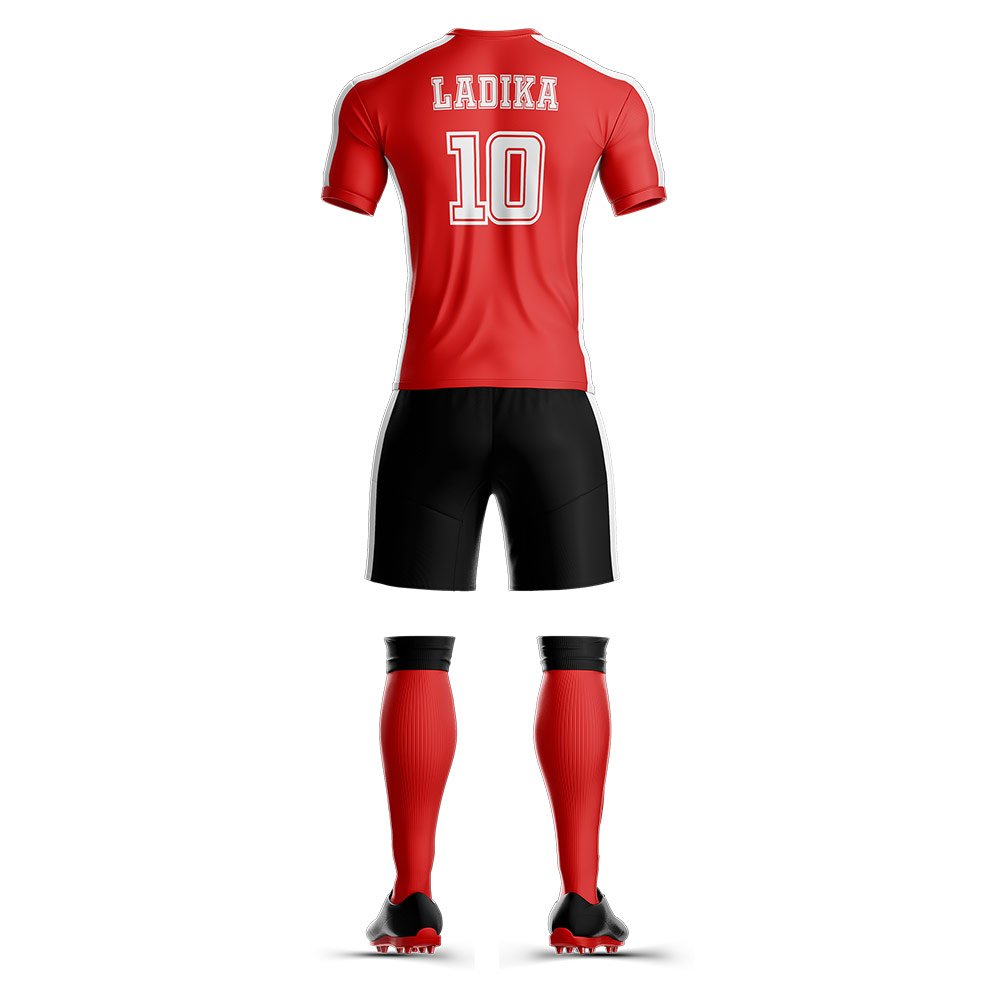 Red & Black Soccer Jersey & Short - Image 4