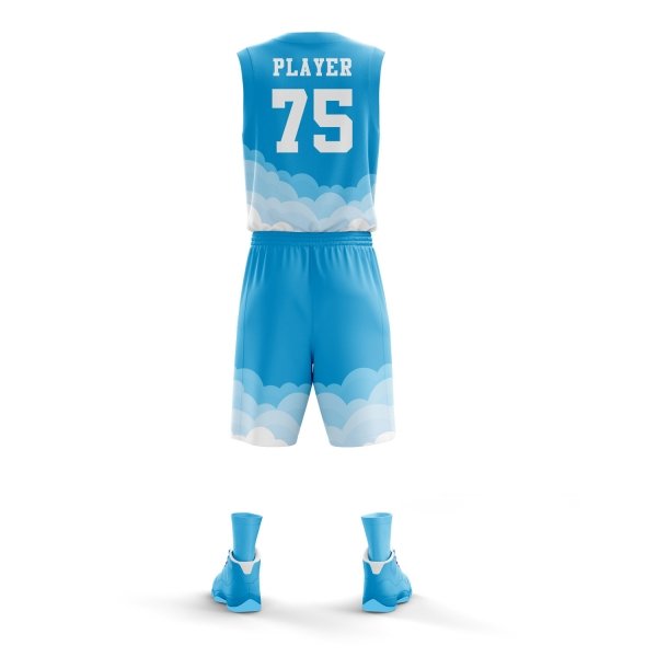 Sky Blue Basketball Uniform – Custom Pro Sportista Set - Image 3