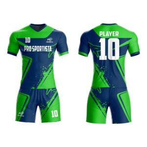 Green & Navy Energy Burst Volleyball Set