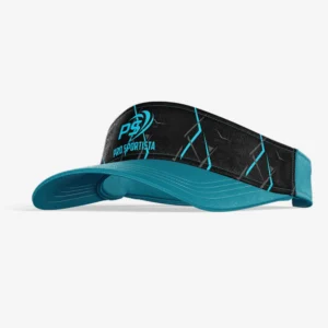 Custom Black & Cyan “Neural Surge” Performance Sports Visor
