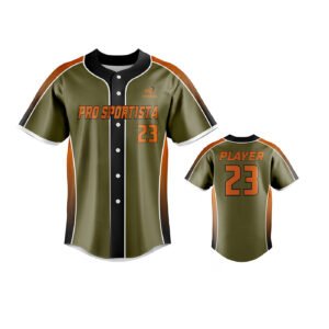 Olive Green & Orange Baseball Jersey – Pro Sportista