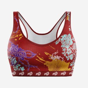 Red Custom Fitness Bra – High-Support Sports Bra