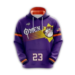 Purple and Yellow Omen Esports Custom Hoodie