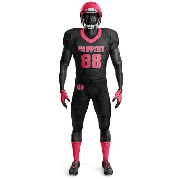 American Football Uniform – Black & Pink - Image 2