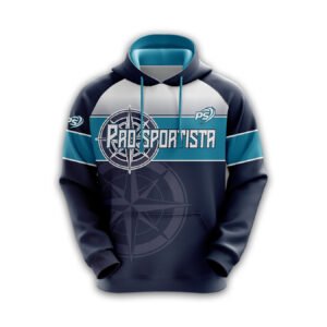 Navy & Teal Compass Sublimated Hoodie