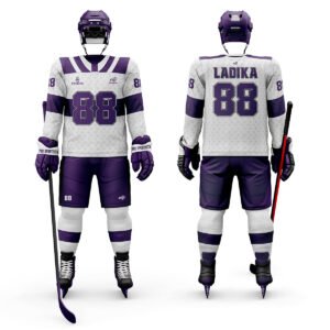 Purple & grey Ice Hockey Uniform – Frost Guardian Edition