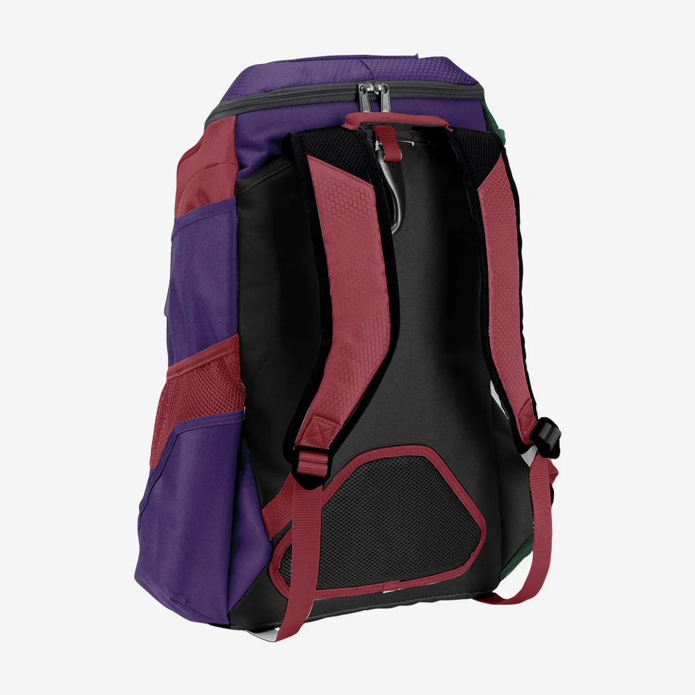 Custom Purple & Maroon “Regal Contrast” Performance Athletic Backpack - Image 2