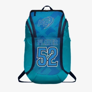 Custom Teal & Navy “Crosshatch” Performance Athletic Backpack