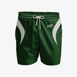 Custom Forest Green & White Performance Training Shorts