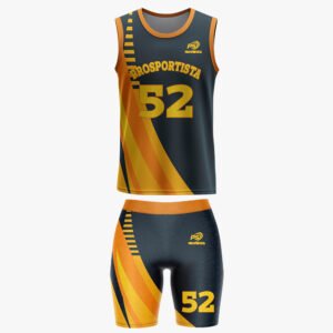 Custom Women’s Charcoal & Amber “Pro Sportista 52” Sublimated Performance Set