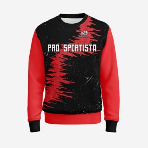 Custom Black & Red Sublimated Sweatshirt