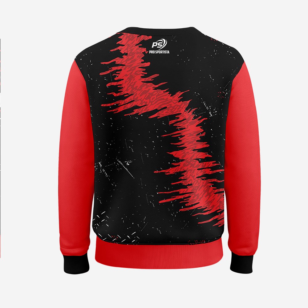 Custom Black & Red Sublimated Sweatshirt - Image 2