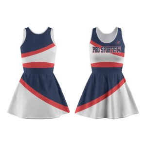 White & Navy Cheerleading Frock – School Spirit Edition