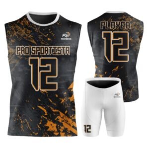 Black & Orange Gradient Flag Football Uniform – Custom Jersey