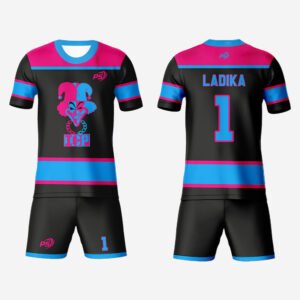 Black & Pink Neon Skull Graphic Ball Hockey Set