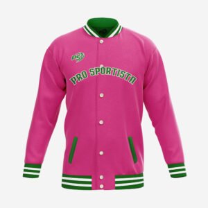 Custom Pink & Green Varsity Jacket