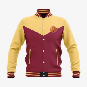 Custom Maroon & Gold “Hoops Hero” Performance Letterman Jacket
