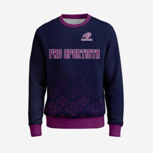 Custom Navy & Purple Sublimated Performance Sweatshirt