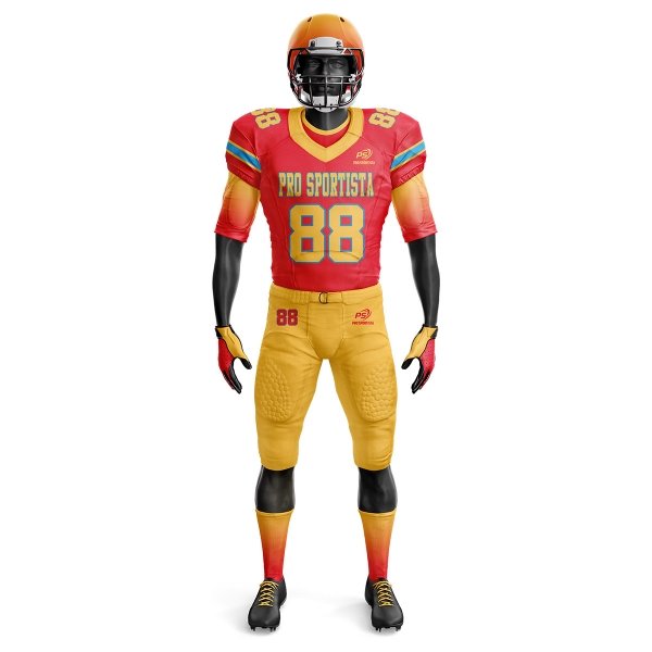 American Football Uniform – Red & Yellow - Image 2