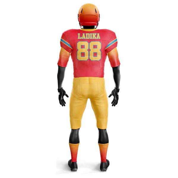 American Football Uniform – Red & Yellow - Image 3