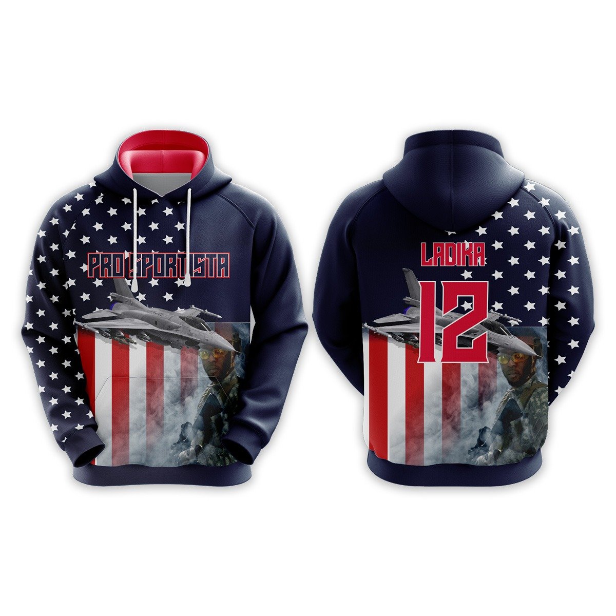 USA Eagle Flag Graphic Hoodie - Image 3