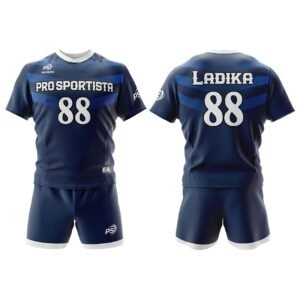 Navy Blue Professional Rugby Jersey & Shorts Set