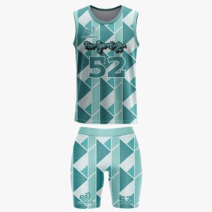Custom Women’s Teal & Arctic White “Pro Sportista 52” Sublimated Shard Performance Set