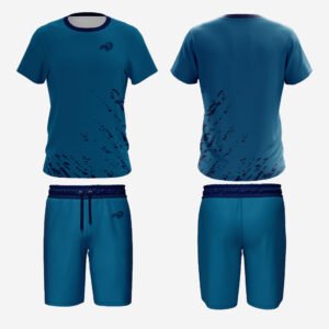 Custom Teal “Splash” Performance Short Set