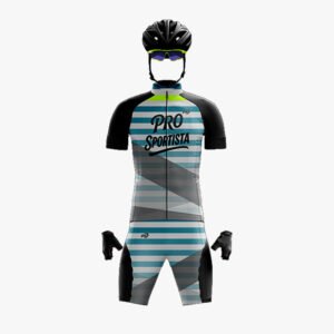 Custom Teal Striped “Pro Sportista” Sublimated Performance Suit