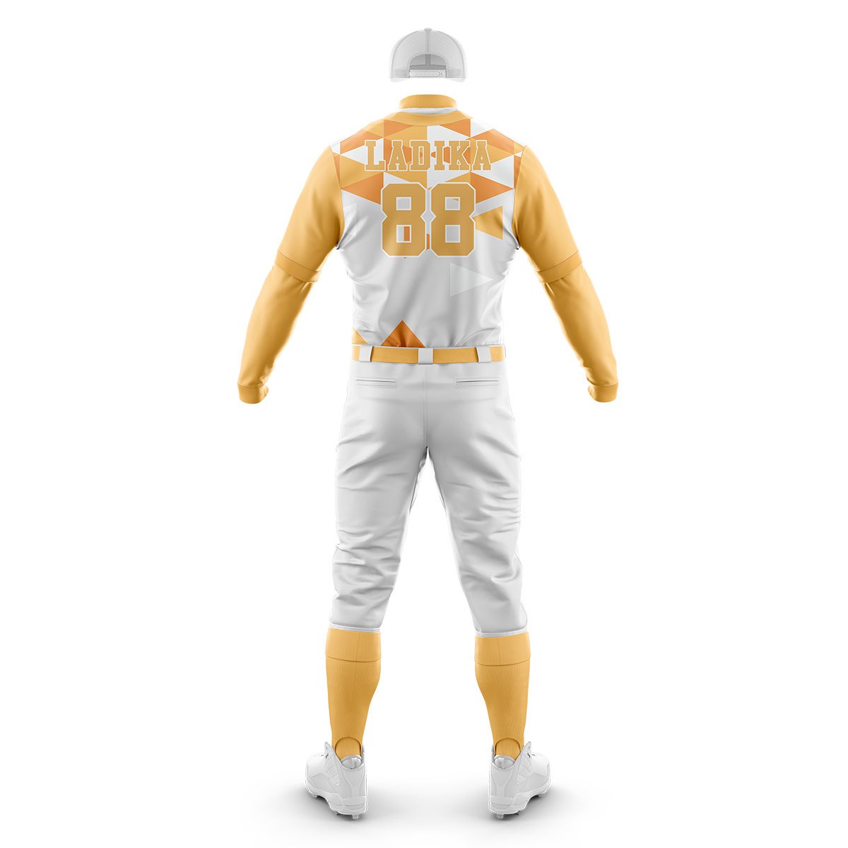 White & Gold Baseball Uniform – Pro Sportista Premium Custom Set - Image 3