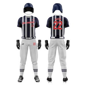 Black & White Pinstripe Baseball Uniform – Elite Custom Set
