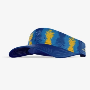 Custom Royal Blue & Yellow “Sonic Feather” Performance Sports Visor