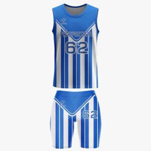 Custom Women’s Royal Blue & White “Pro Sportista 62” Sublimated Stripe Performance Set