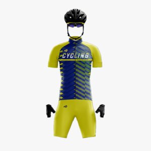 Custom Yellow & Blue “Electric Strike” Performance Cycling Suit