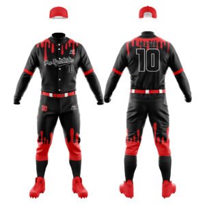 Black & Red Baseball Uniform – Pro Sportista Power Edition