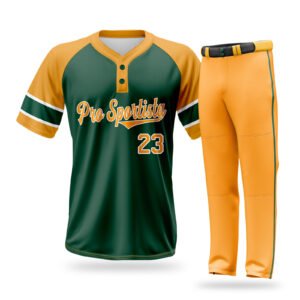 Green & Yellow Baseball Uniform Set – Pro Sportista Custom Jersey & Pants