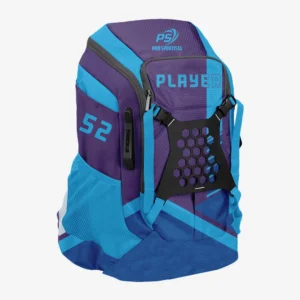 Custom Teal & Purple “Linear Flow” Performance Athletic Backpack
