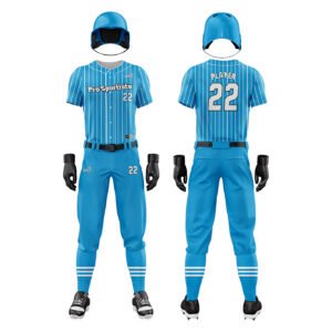 Sky Blue Pinstripe Baseball Uniform – Full Team Set