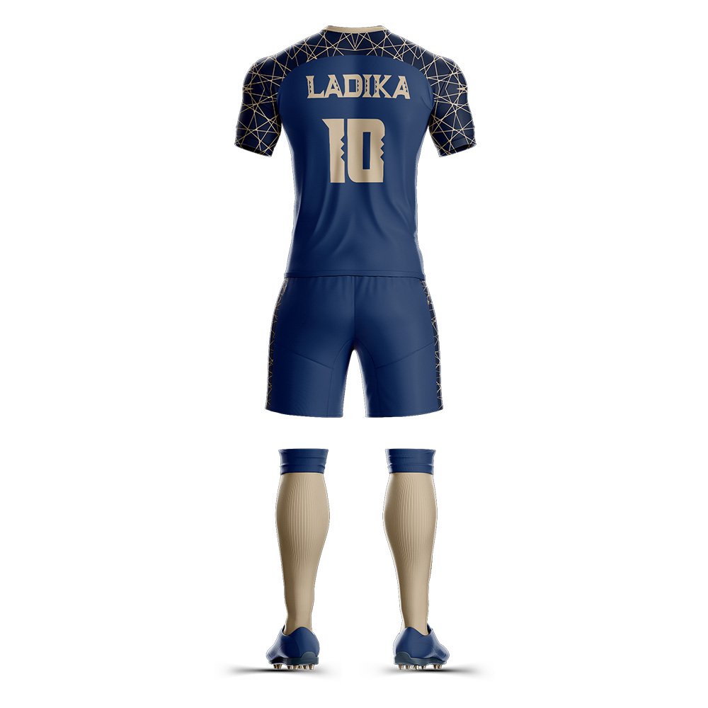 Blue & Yellow Modern Soccer Kit - Image 4