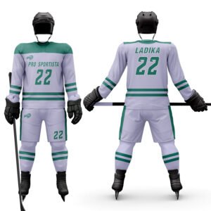 Grey Ice Hockey Uniform – Silver Storm Edition
