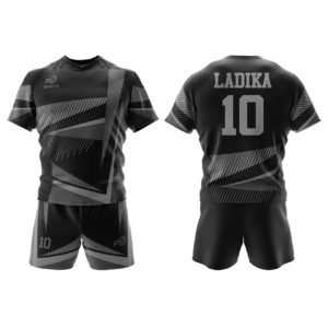 Black & Grey Elite Rugby Jersey & Shorts