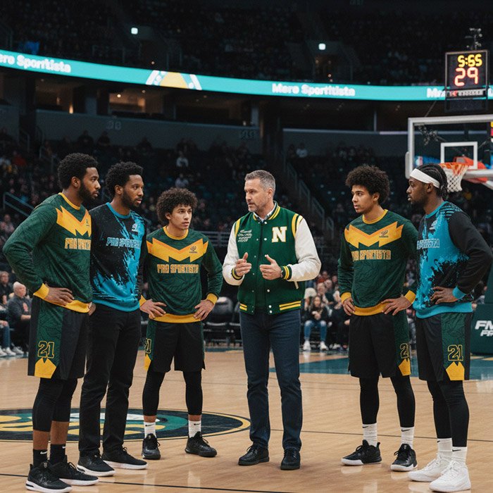 Custom Green & Gold Varsity Jacket - Image 2