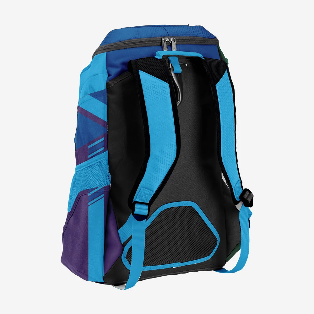 Custom Teal & Purple “Linear Flow” Performance Athletic Backpack - Image 2