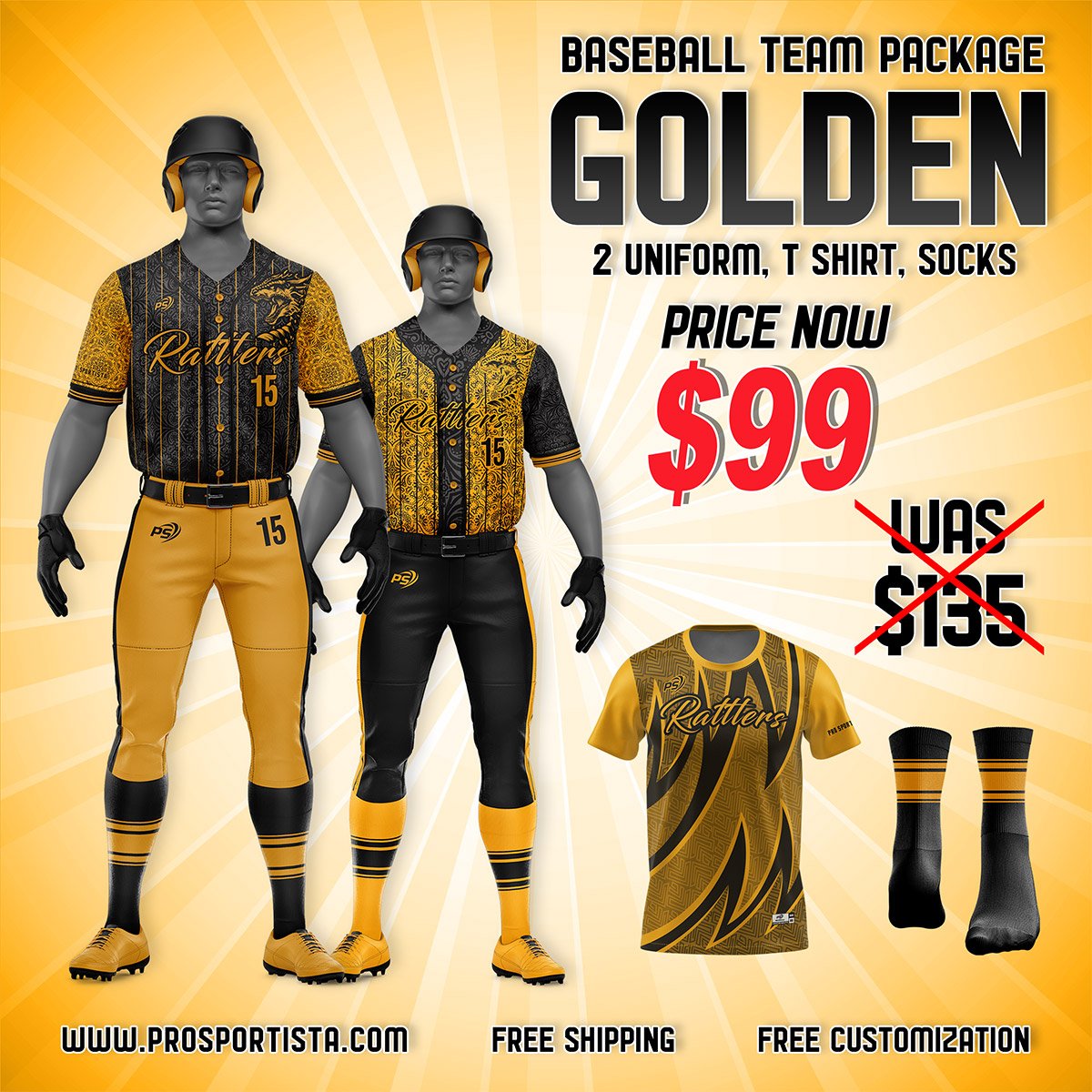 Golden Baseball Team Packages - Image 2