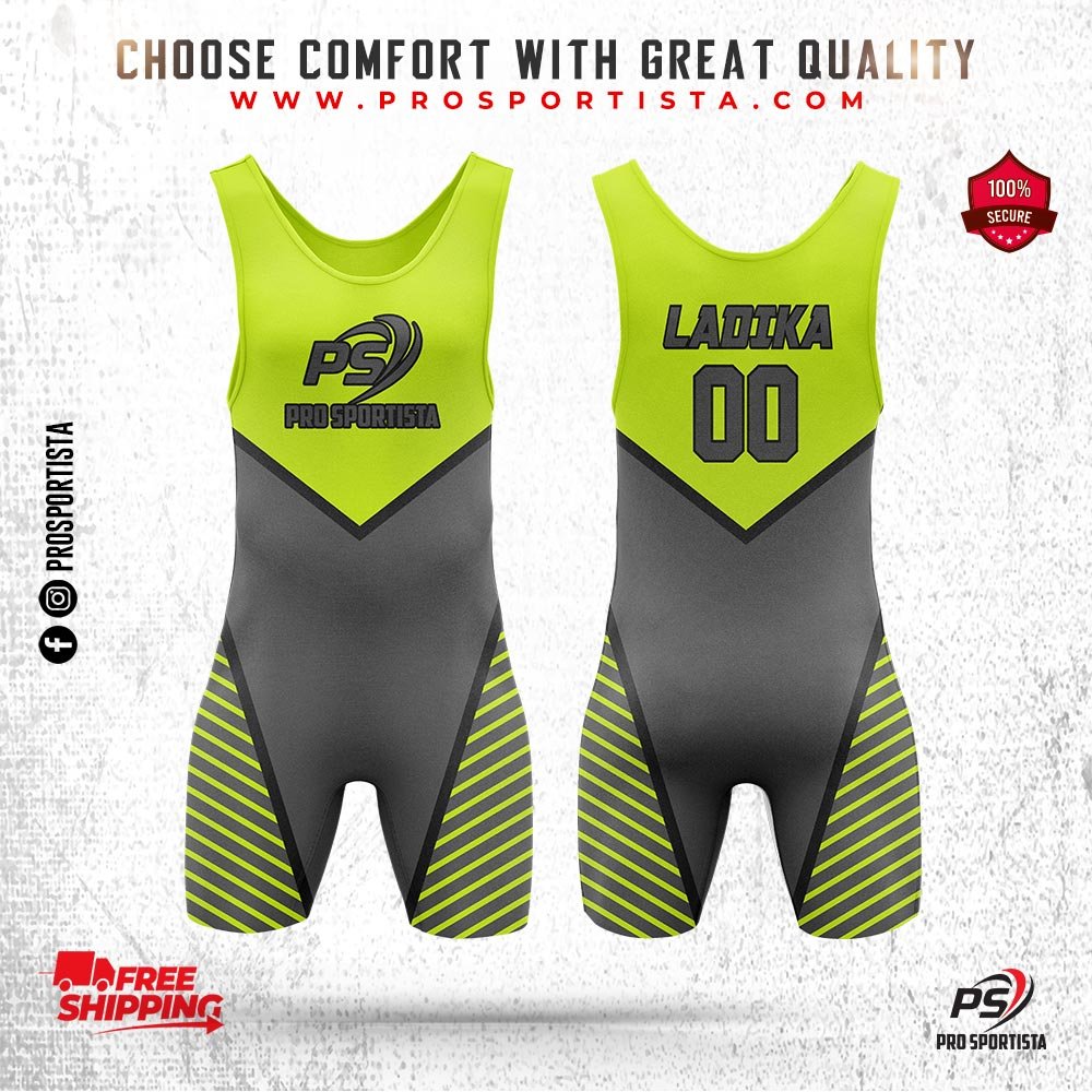 Green Wrestling Singlet - Image 2