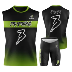 Custom Flag Football Uniforms | High-Flex Performance Set (Black/Neon Gradient)